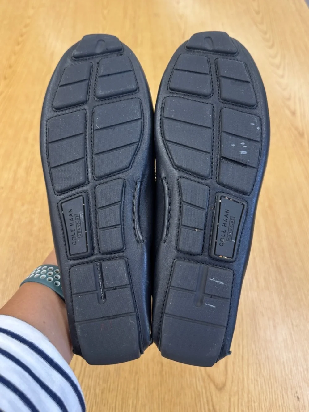 Cole Haan Women’s Black Leather Penny Driving Loafers Size 8B Minimalist Preppy